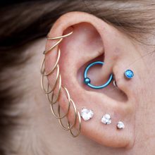 Gold CBR's ear piercings by Matt Bressmer