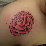 Tattoo by James Jameserson, red rose