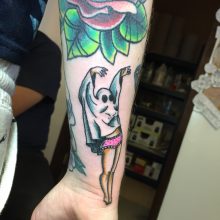 Teemu girl ghost tattoo