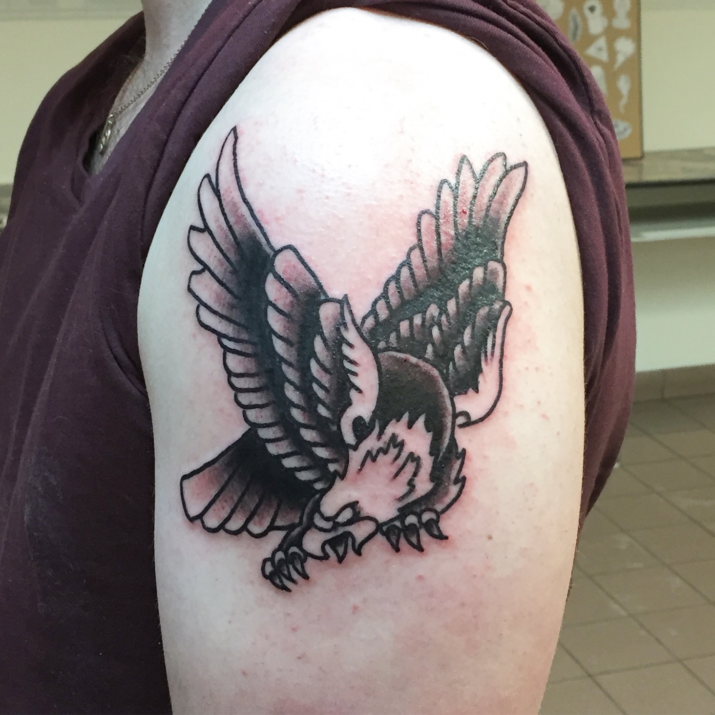 Teemu eagle tattoo