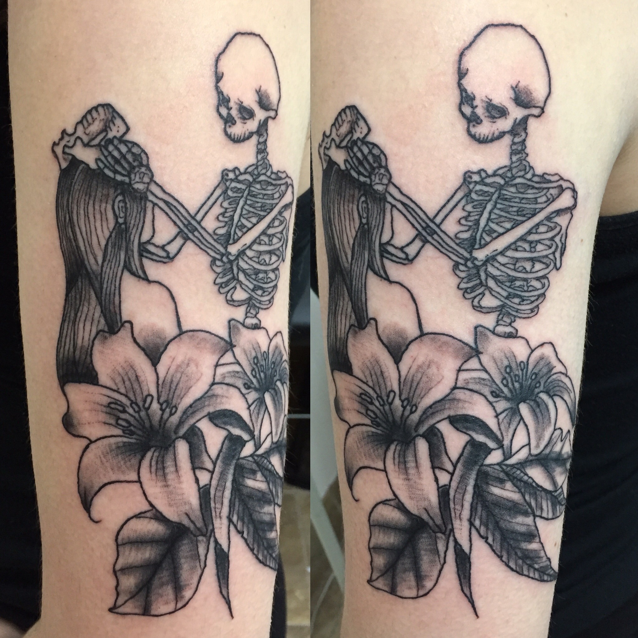 Teemu skeleton and girl