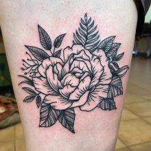 Teemu Peony Flower Tattoo