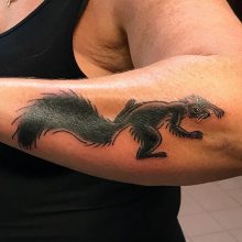 Teemu Black Squirrel Tattoo