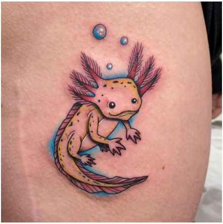 Black Lotus Tattooers on Instagram Check out this super cute axolotl done  by jaromthetattooer     tattoo aztattoo blt blacklotustattooers  tattooartist tattooer
